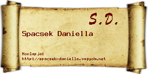 Spacsek Daniella névjegykártya
